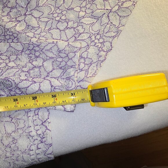 Draper's & Damon's Purple and White Lace Coverup / Over Piece / Jacket Size 2X - Picture 7 of 8